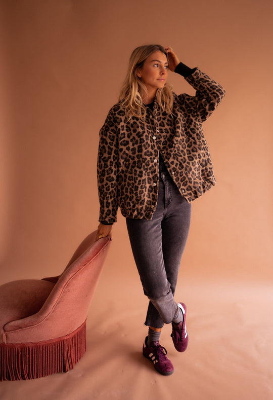 Lilith – Leopard Print Oversized Jacket for Women