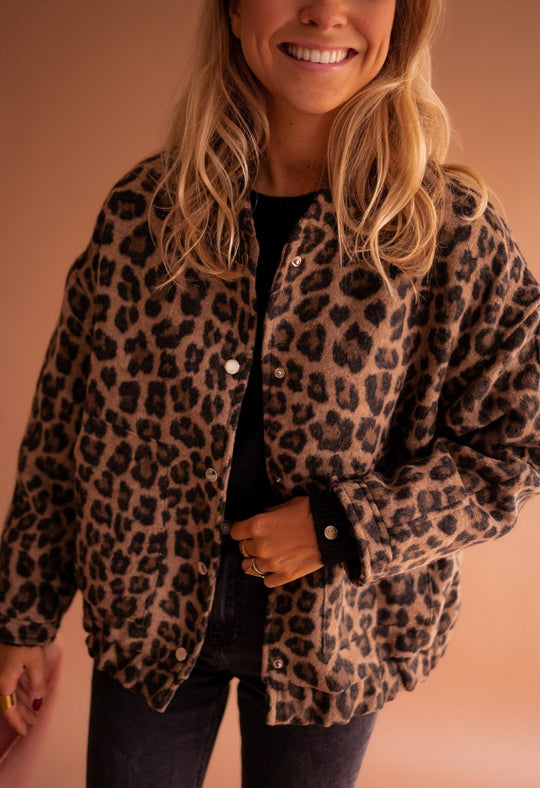 Lilith – Leopard Print Oversized Jacket for Women