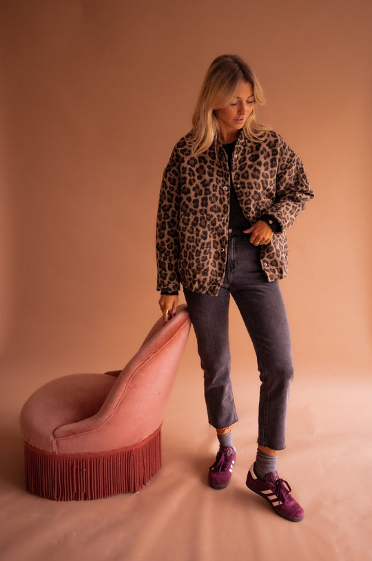 Lilith – Leopard Print Oversized Jacket for Women