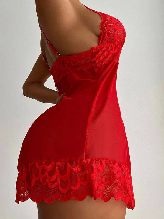 Shaina – Scarlet Lace Nightdress for Women