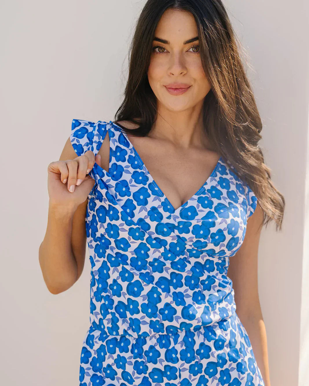 Lotta – Floral Wrap Ruffle Swim Romper