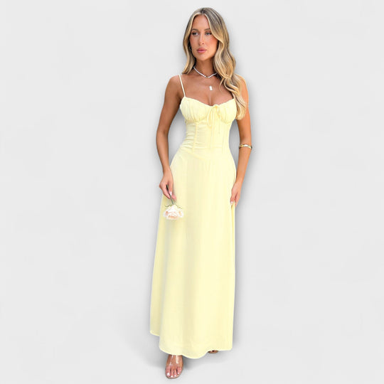 Estelle – Delicate Strap Dress in Soft Pastel