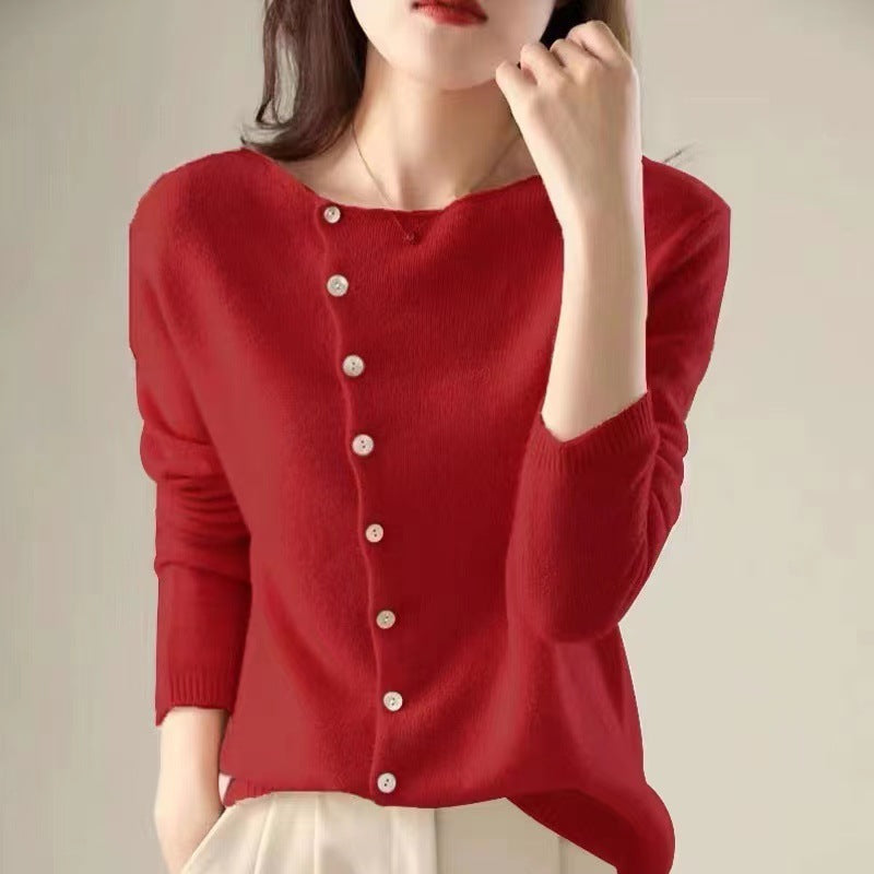 Carole – Soft Knit Button-Front Cardigan for Women
