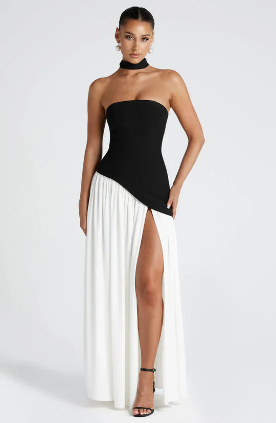 Elisabeth – Strapless High-Slit Evening Gown for Women