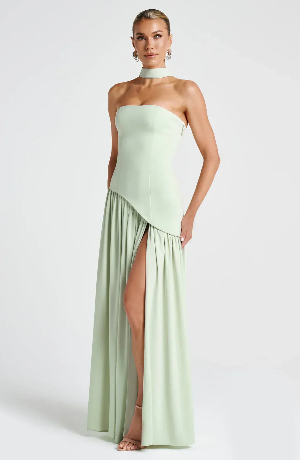 Elisabeth – Strapless High-Slit Evening Gown for Women