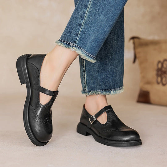 Ingrid - LuxeStep Leather Mary Janes