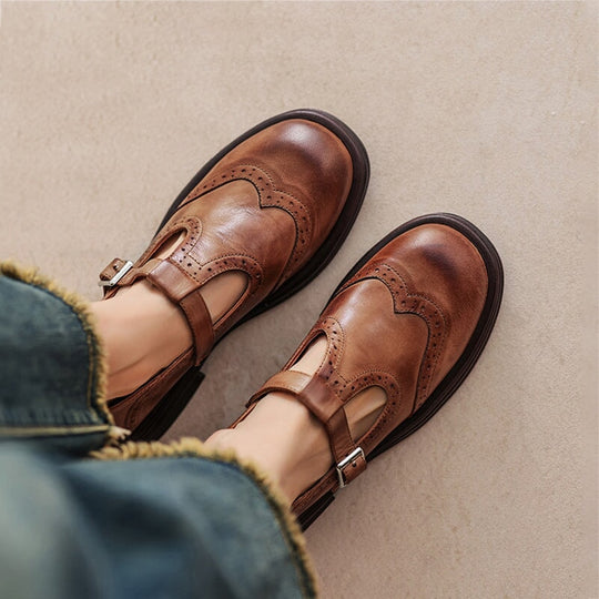 Ingrid - LuxeStep Leather Mary Janes