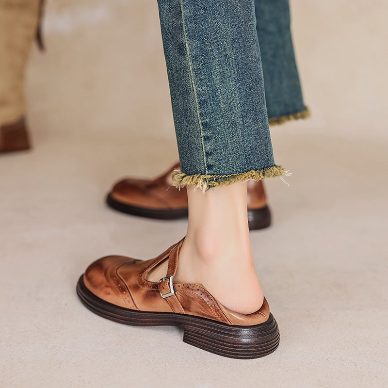 Ingrid - LuxeStep Leather Mary Janes