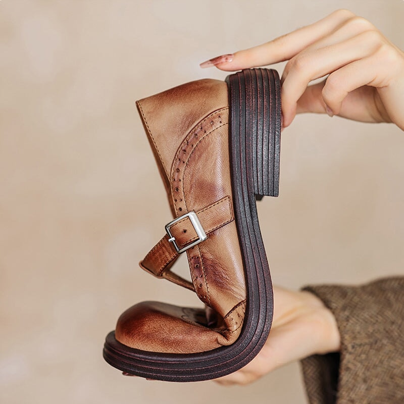 Ingrid - LuxeStep Leather Mary Janes