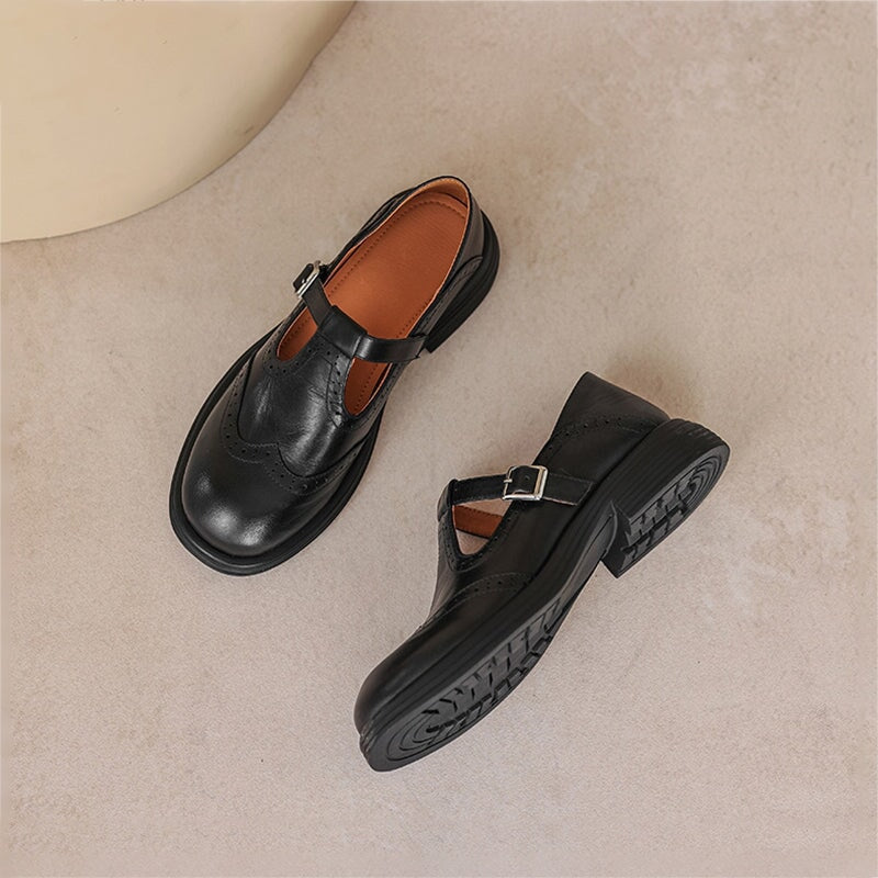 Ingrid - LuxeStep Leather Mary Janes
