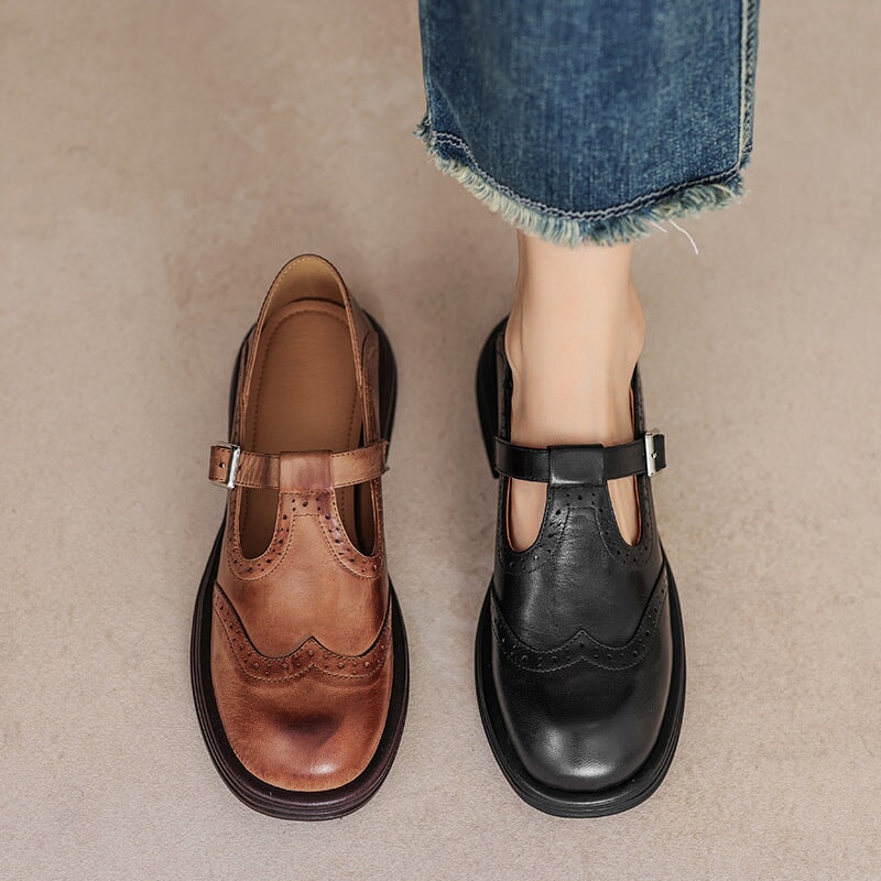 Ingrid - LuxeStep Leather Mary Janes