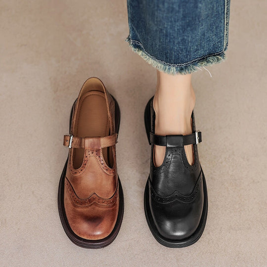 Ingrid - LuxeStep Leather Mary Janes
