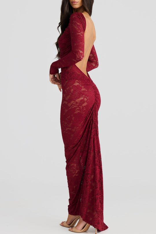 Marianne – Long Sleeve Lace Evening Gown for Women