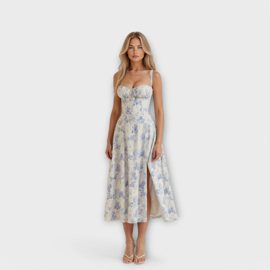 Marvelle – Midi Dress with Floral Silhouette