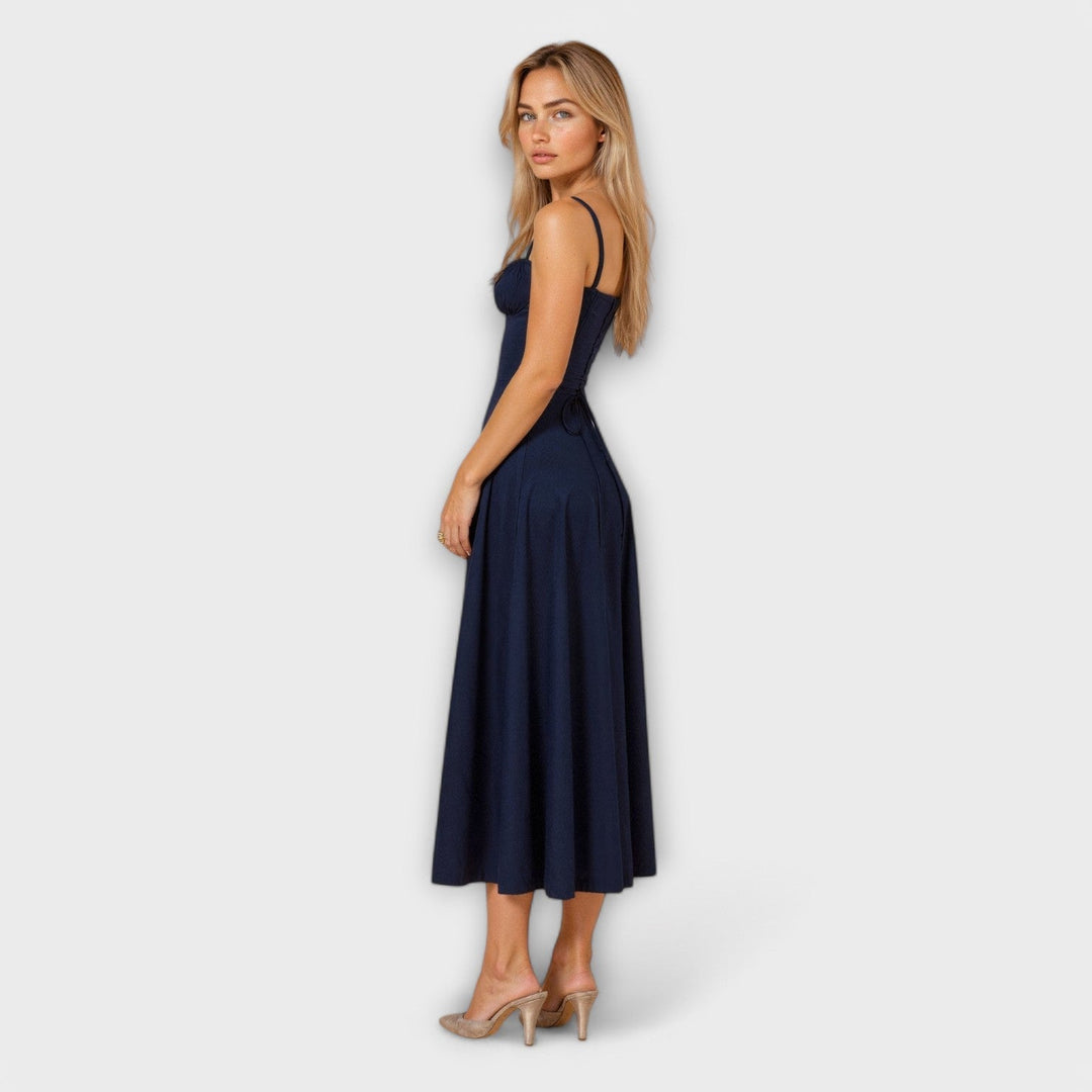 Marvelle – Midi Dress with Floral Silhouette