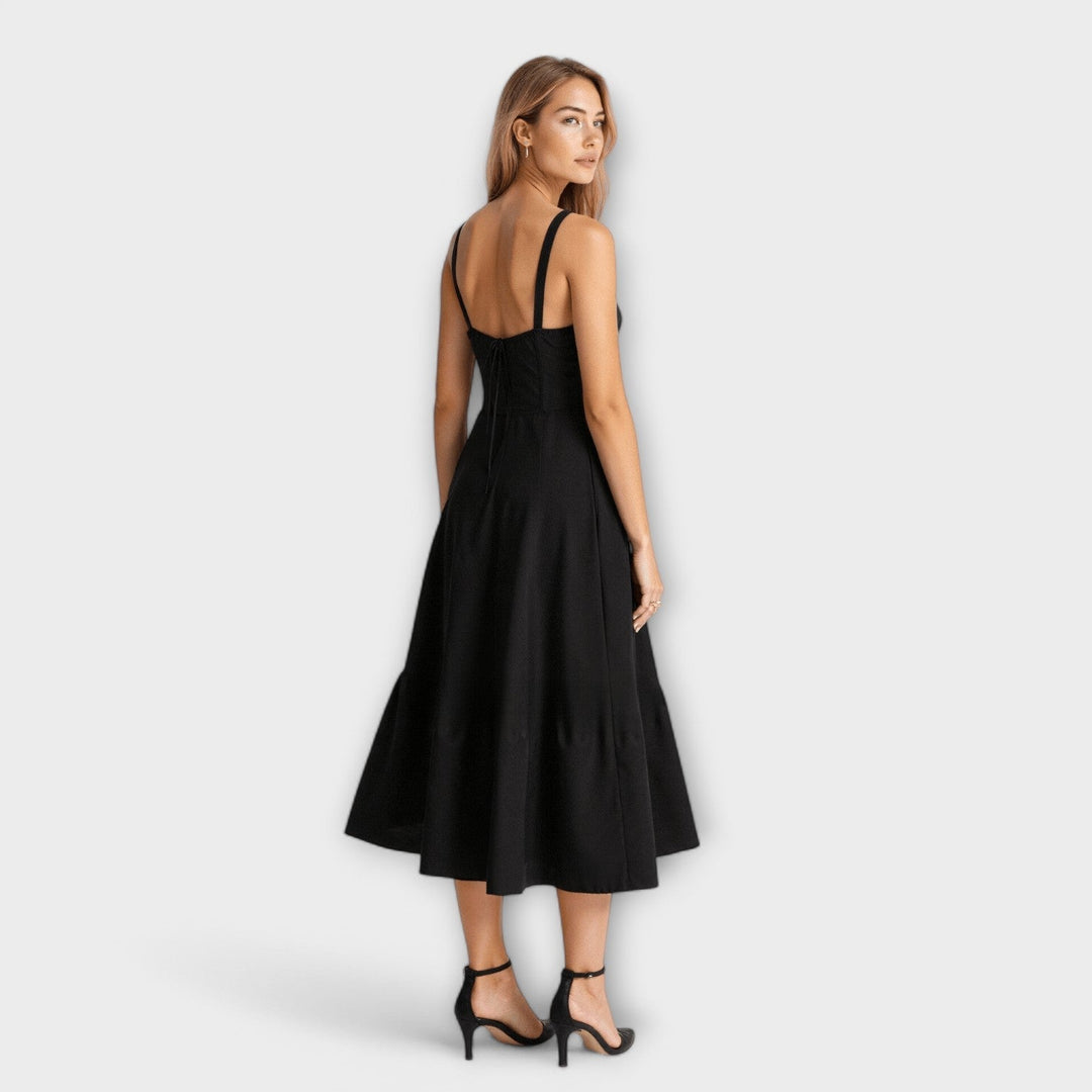 Marvelle – Midi Dress with Floral Silhouette