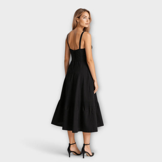 Marvelle – Midi Dress with Floral Silhouette