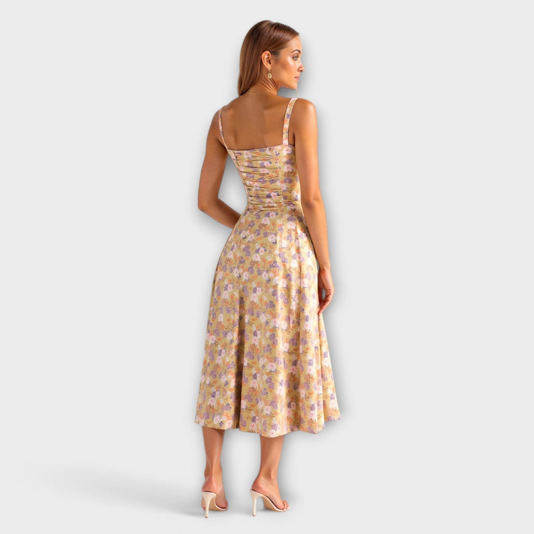 Marvelle – Midi Dress with Floral Silhouette