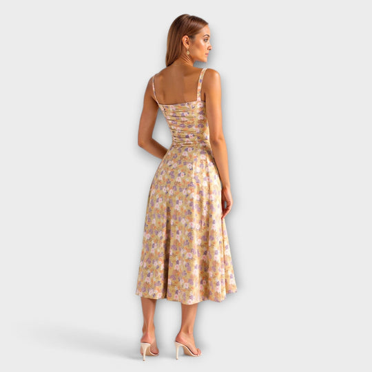 Marvelle – Midi Dress with Floral Silhouette