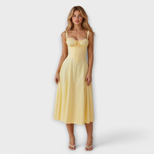 Marvelle – Midi Dress with Floral Silhouette