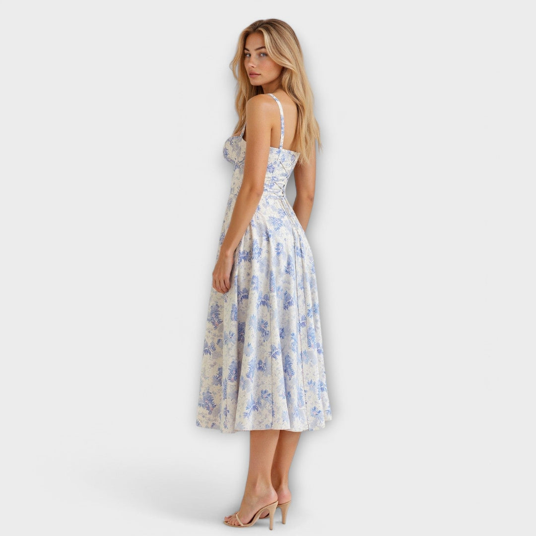 Marvelle – Midi Dress with Floral Silhouette