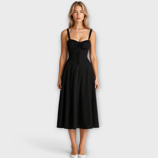 Marvelle – Midi Dress with Floral Silhouette