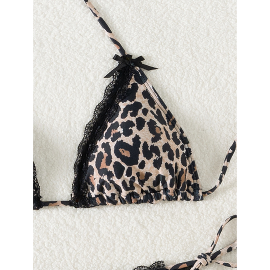 Sari - Leopard Print Lace Bikini for Women