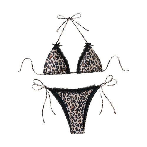 Sari - Leopard Print Lace Bikini for Women