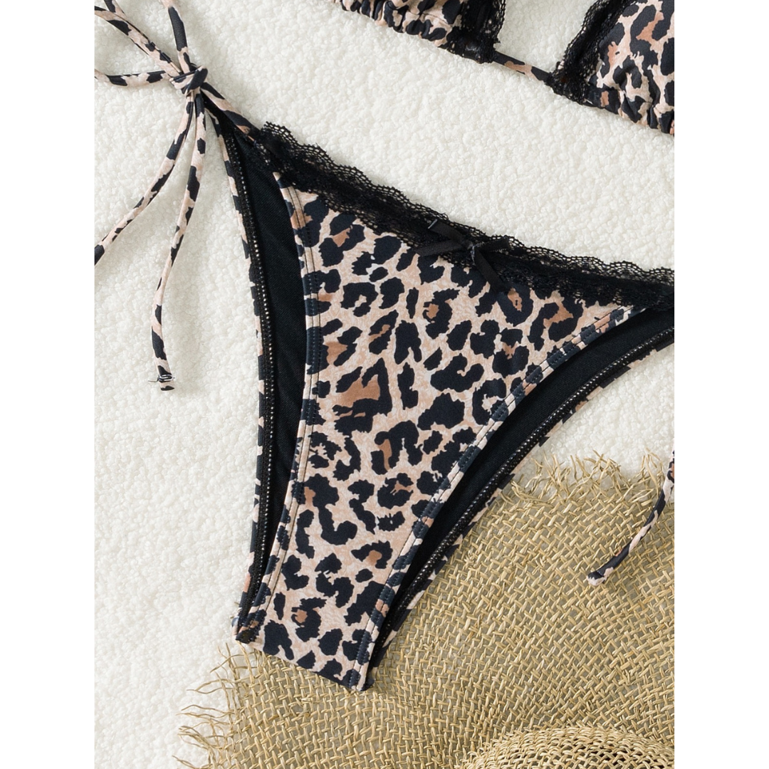 Sari - Leopard Print Lace Bikini for Women