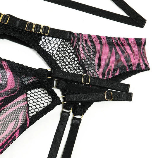 Zyra – Harness-Inspired Contrast Lingerie Set for Women