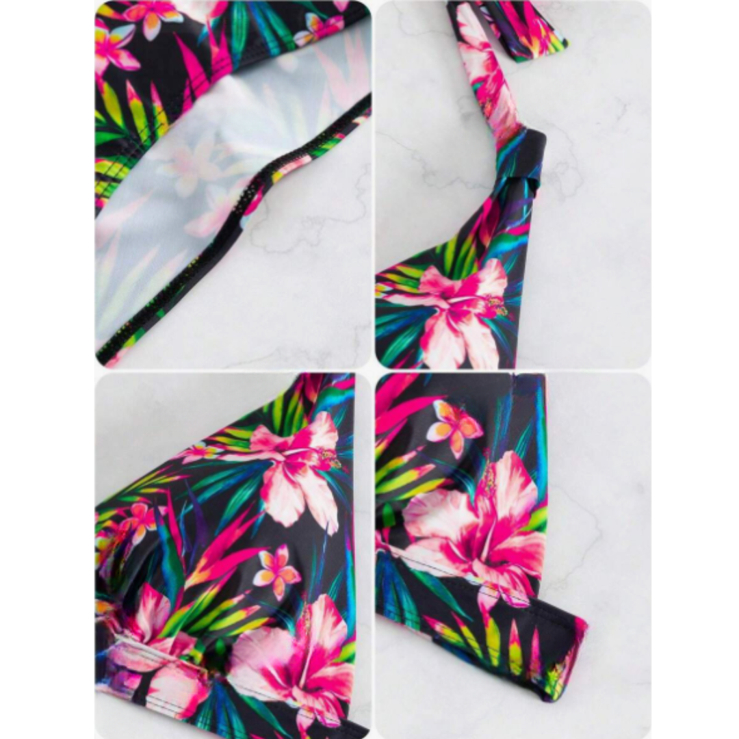 Niva - Tropical Halter Bikini Set for Women