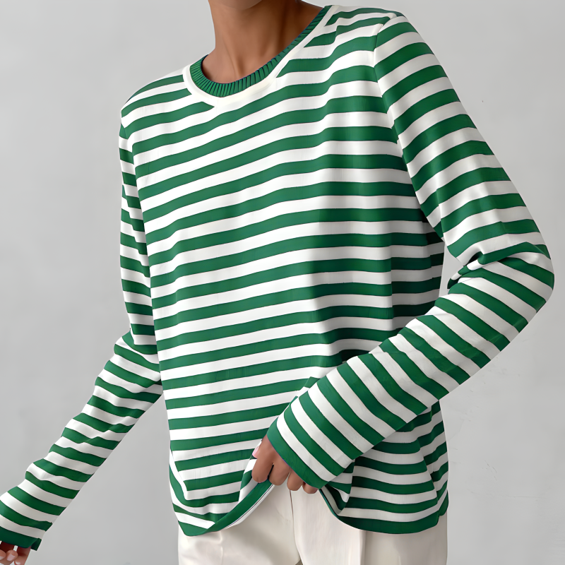 Donna – Classic Striped Long Sleeve Tee for Women