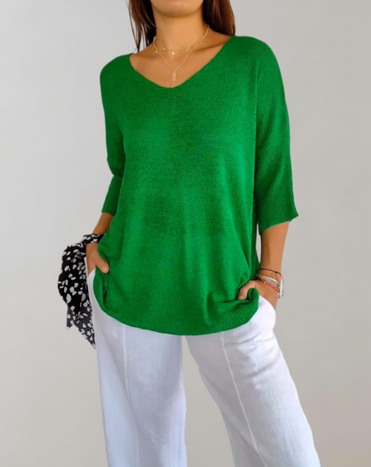 Shannon – Soft Knit V-Neck Sweater for Women