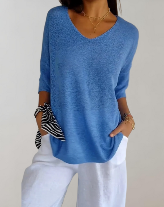 Shannon – Soft Knit V-Neck Sweater for Women