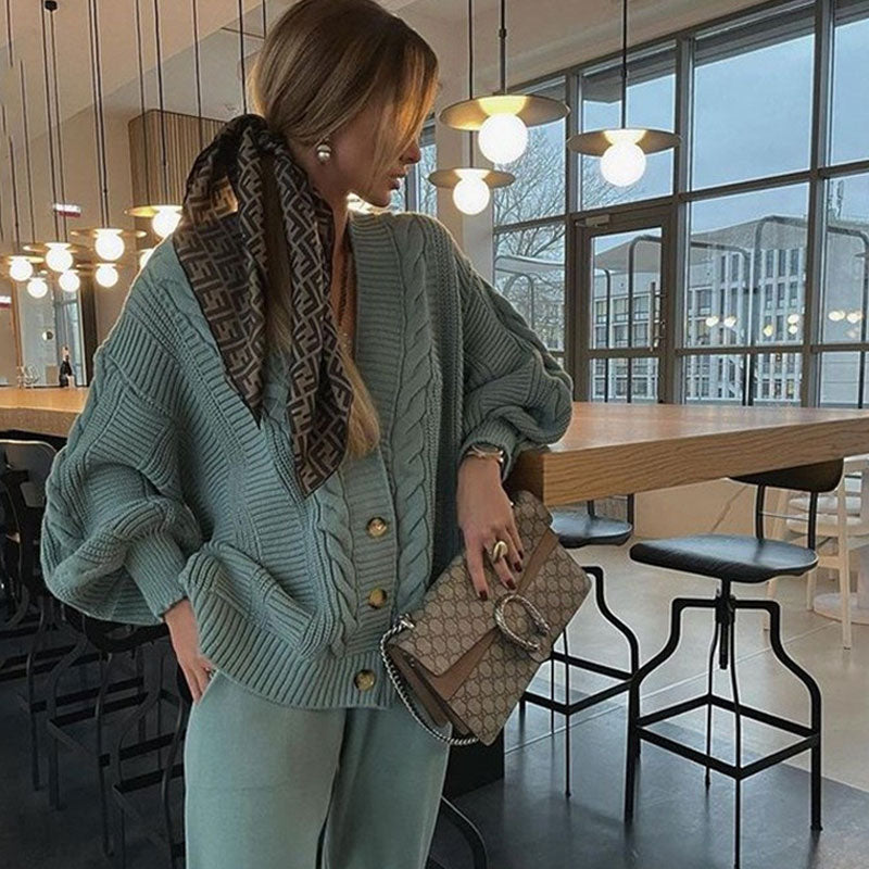 Elouise – Oversized Knit Button Cardigan for Women