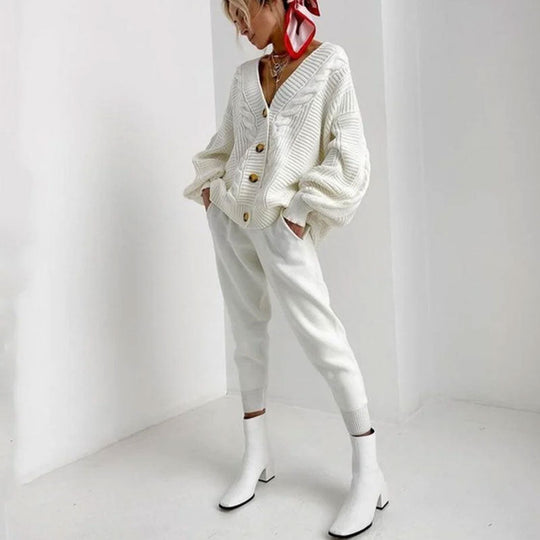 Elouise – Oversized Knit Button Cardigan for Women