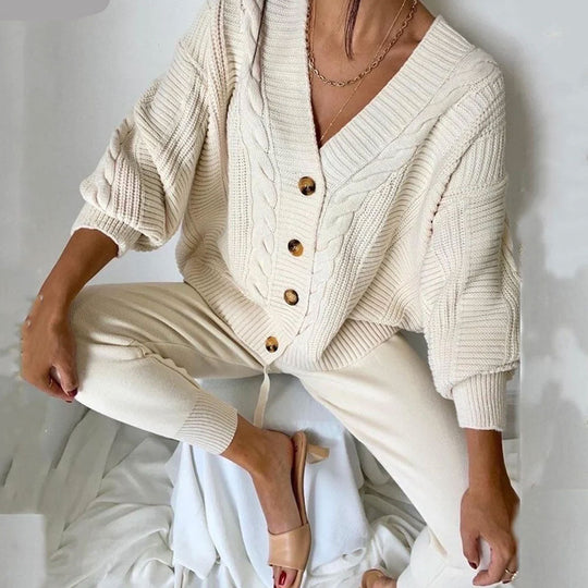 Elouise – Oversized Knit Button Cardigan for Women