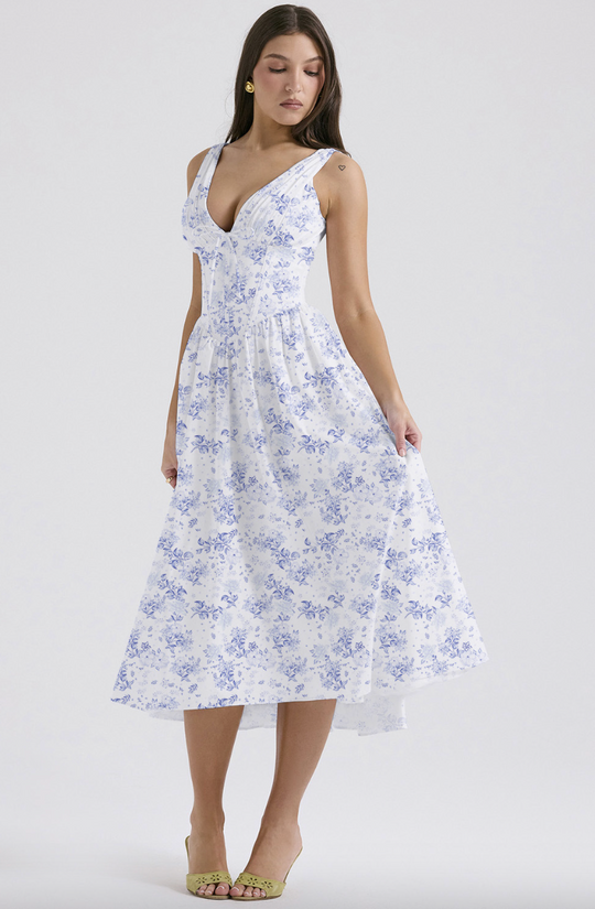 Rosavelle – Garden Bloom Midi Dress for Women