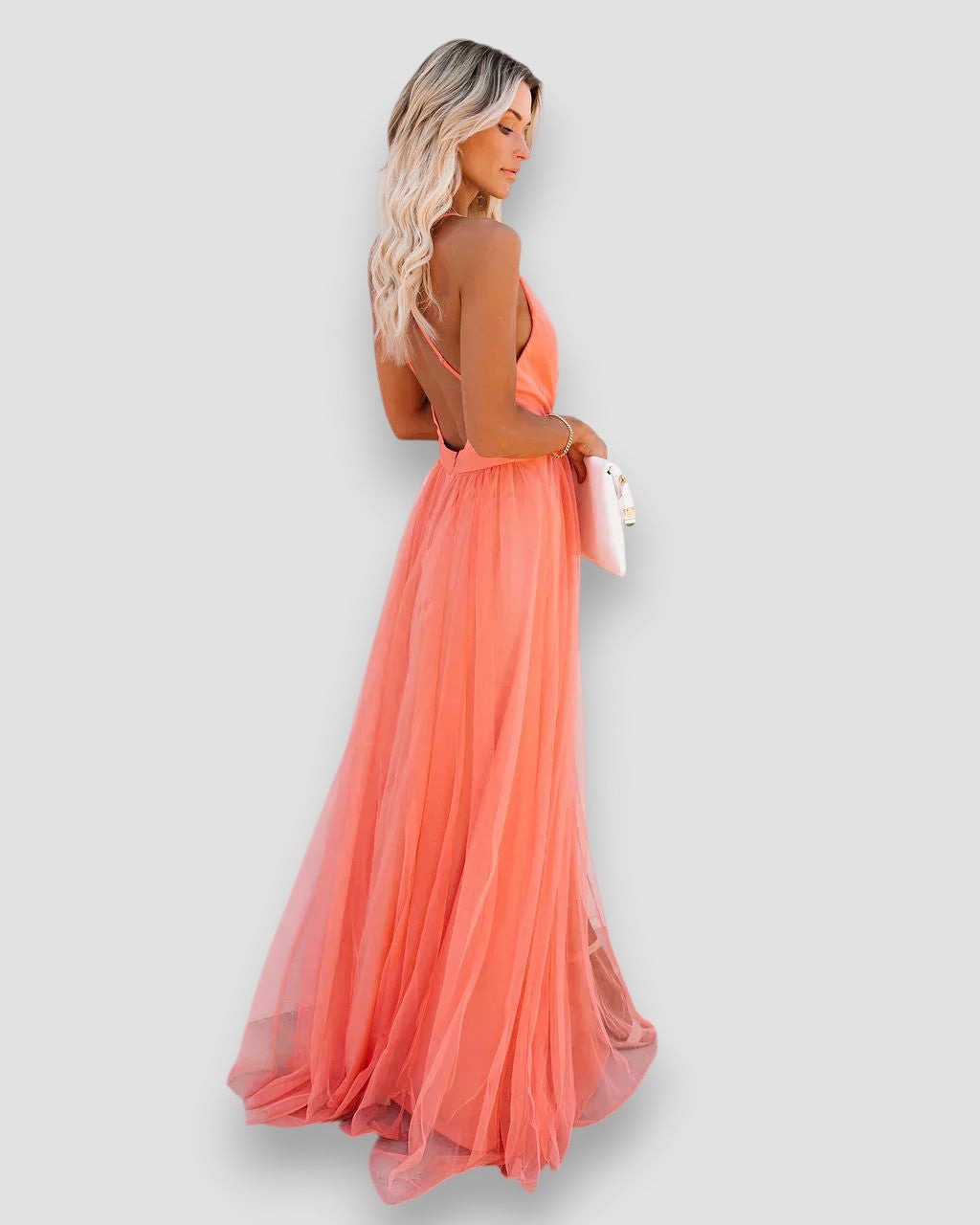 Marla – Backless Chiffon Maxi Dress for Women