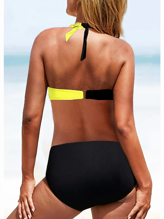 Lidzy - Colorblock Bikini Set for Women
