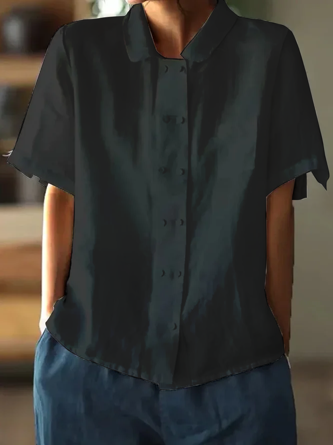 Ever – Classic Linen Short-Sleeve Shirt for Women
