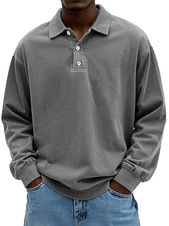 Michael – Casual Long-Sleeve Polo for Men