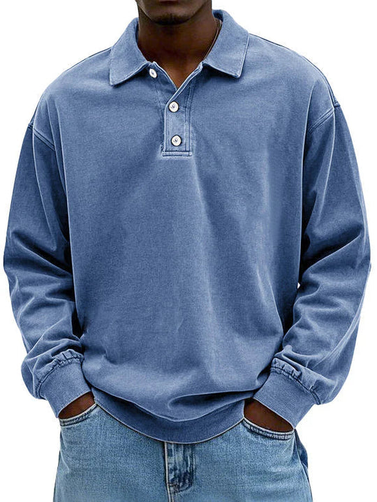 Michael – Casual Long-Sleeve Polo for Men