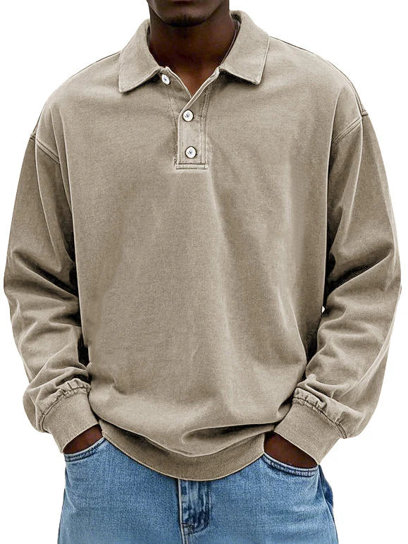Michael – Casual Long-Sleeve Polo for Men