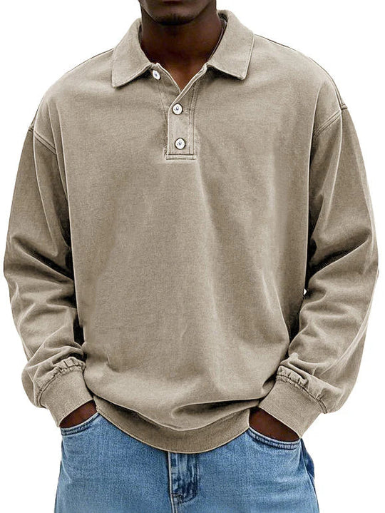 Michael – Casual Long-Sleeve Polo for Men