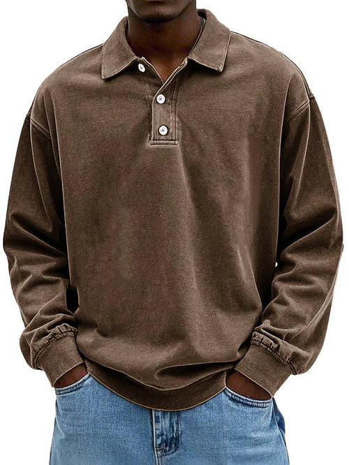 Michael – Casual Long-Sleeve Polo for Men