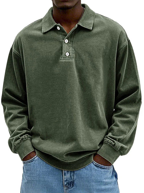 Michael – Casual Long-Sleeve Polo for Men