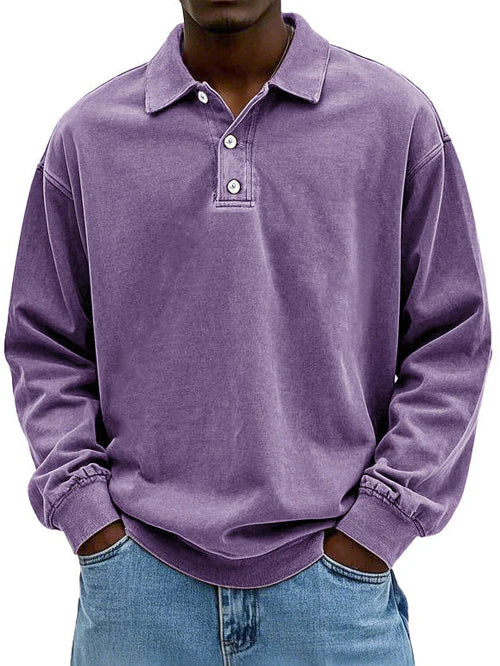 Michael – Casual Long-Sleeve Polo for Men