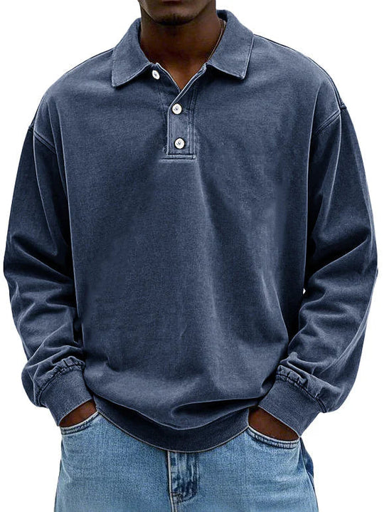 Michael – Casual Long-Sleeve Polo for Men