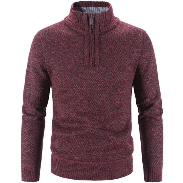 Axel – Knitted Quarter-Zip Sweater for Men